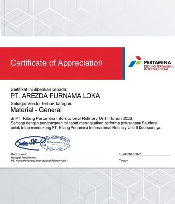 CERTIFICATE AS BEST VENDOR